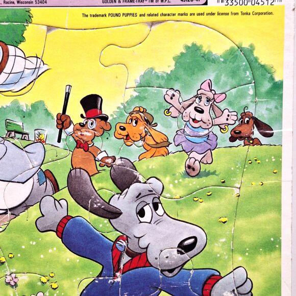 Lot of 1980's Frame Tray Puzzle Golden Pound Puppies Sesame Street Horse Kids - Picture 5 of 16